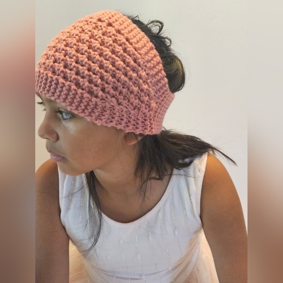 Handmade Crochet Headband Pink Winter Spa Make-up Band - Picture 17 of 17